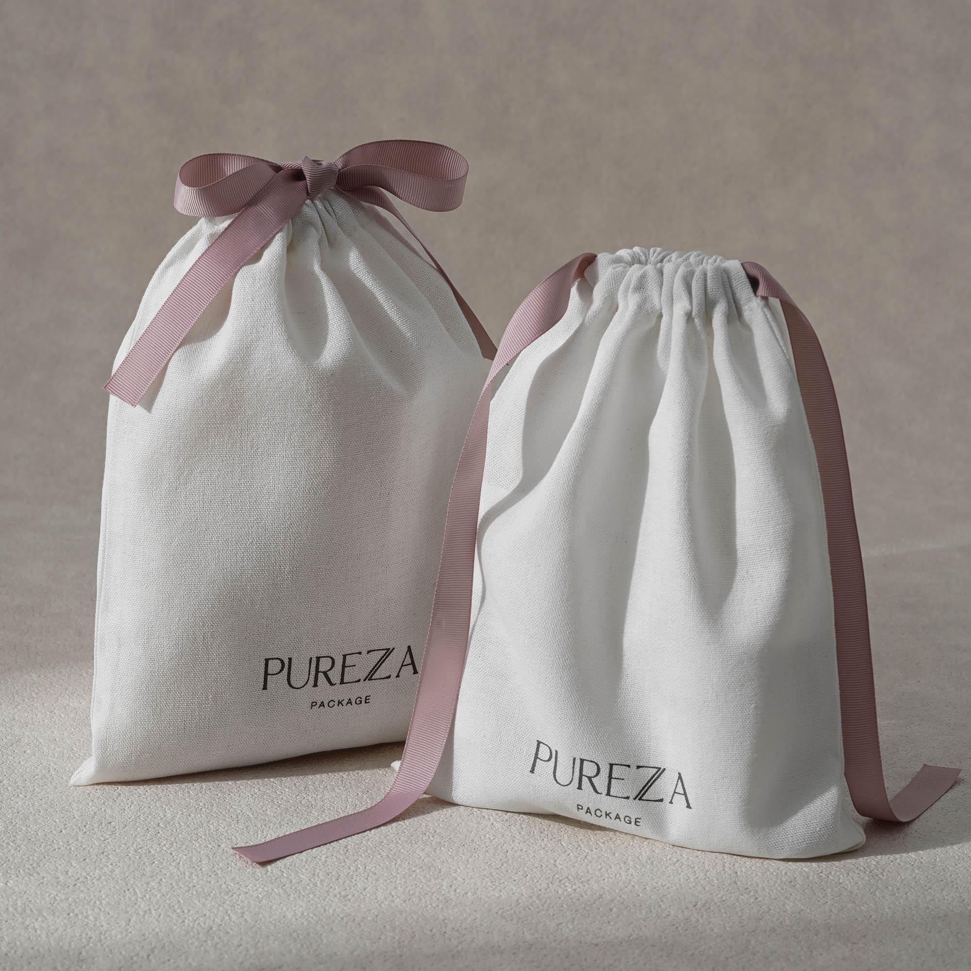 Bawełniany worek ze sznurkiem, – Luxury Skincare Packaging recenzja i cena